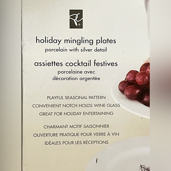 🆕 PC Holiday Mingling Plates - Set of 4 - Picture 2 of 4